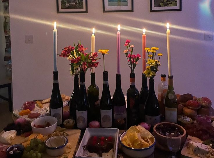 bottle candle holders party