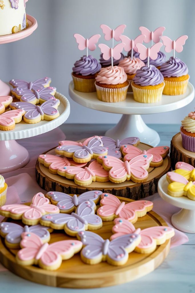 butterfly dessert table
