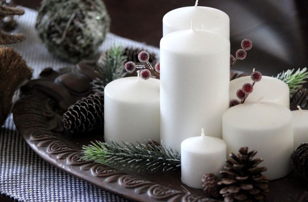 candle tray table centerpiece