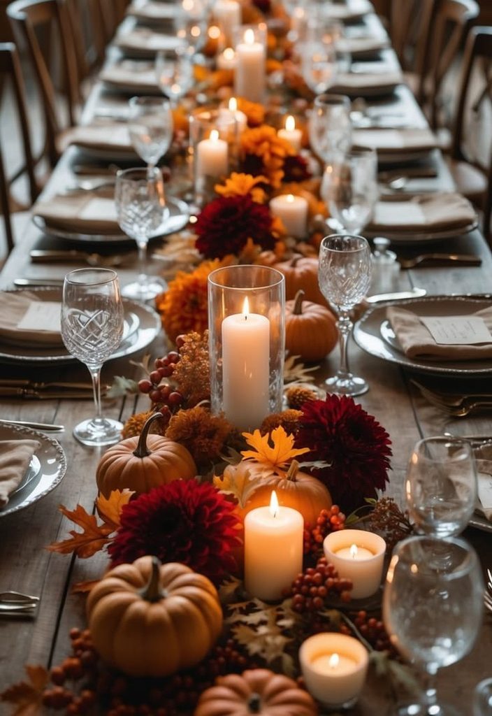 candlelit fall dinner