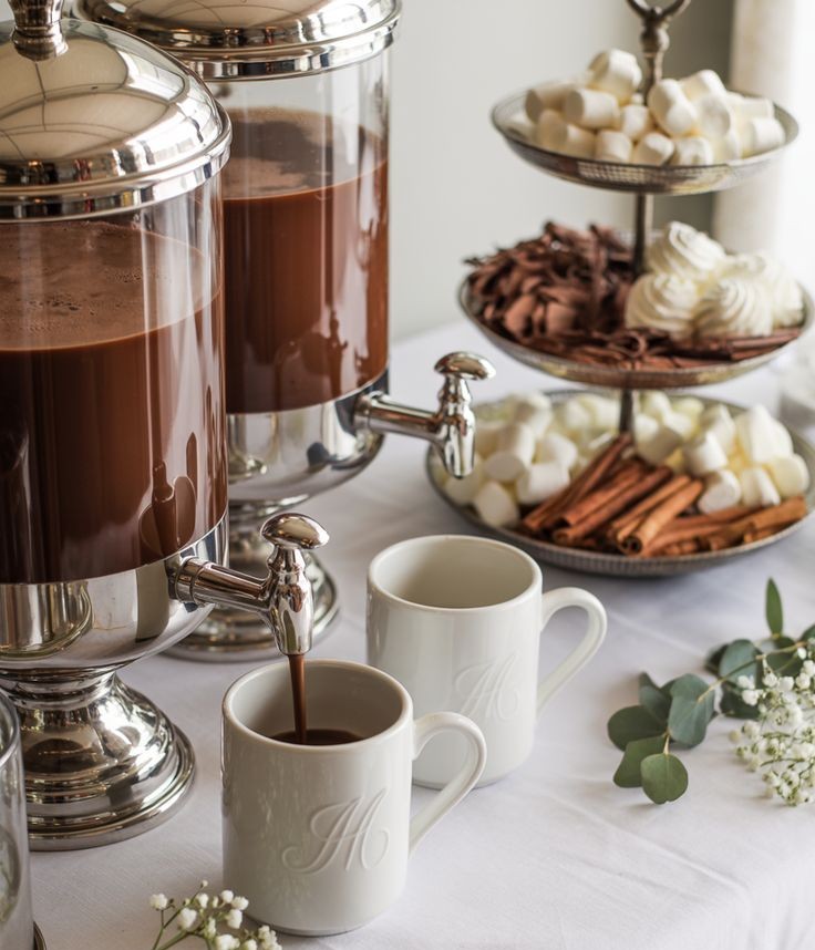 cozy hot chocolate bar