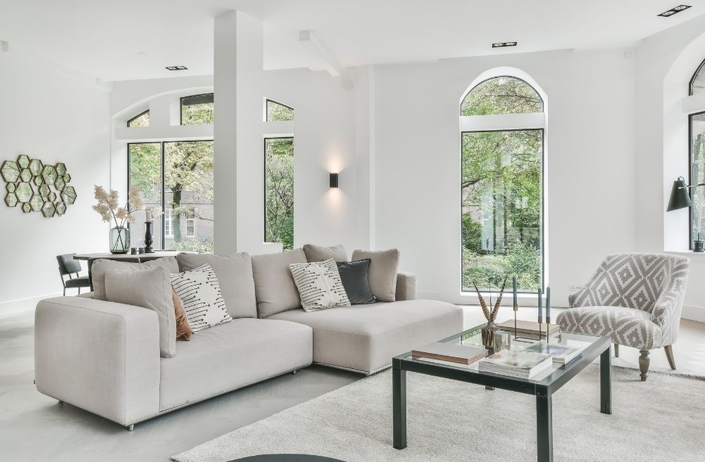 cozy living room textiles