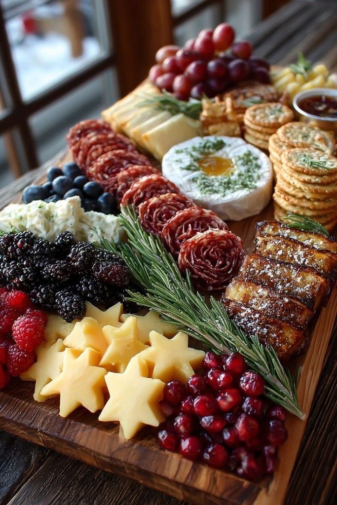 cozy winter cheese board