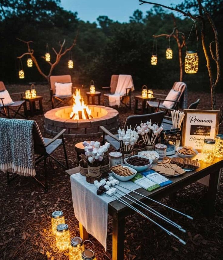 decorated outdoor fire pit