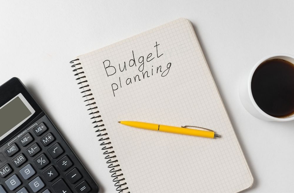 dinner party budget planning notebook