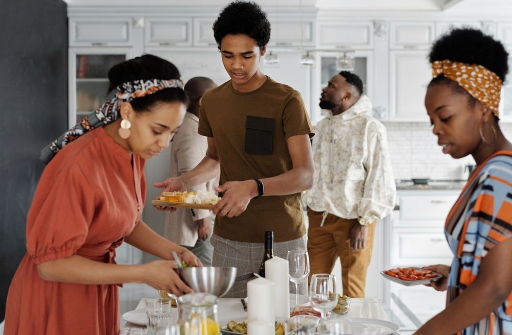 dinner party food preparation