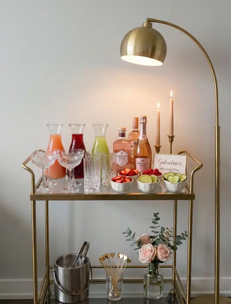 elegant beverage cart
