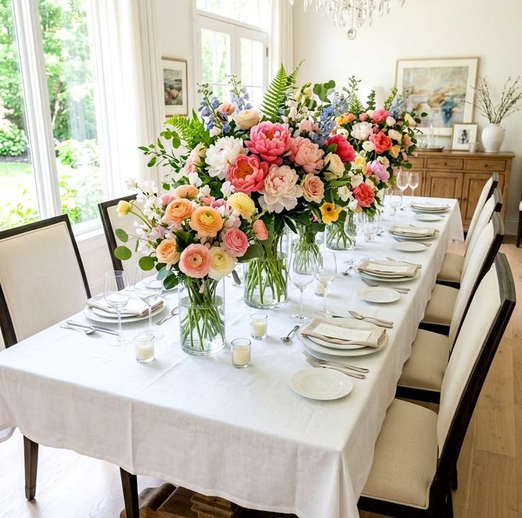 elegant brunch table