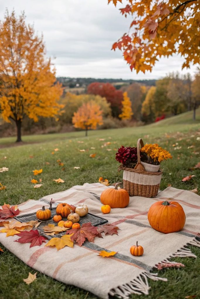 fall picnic scenery