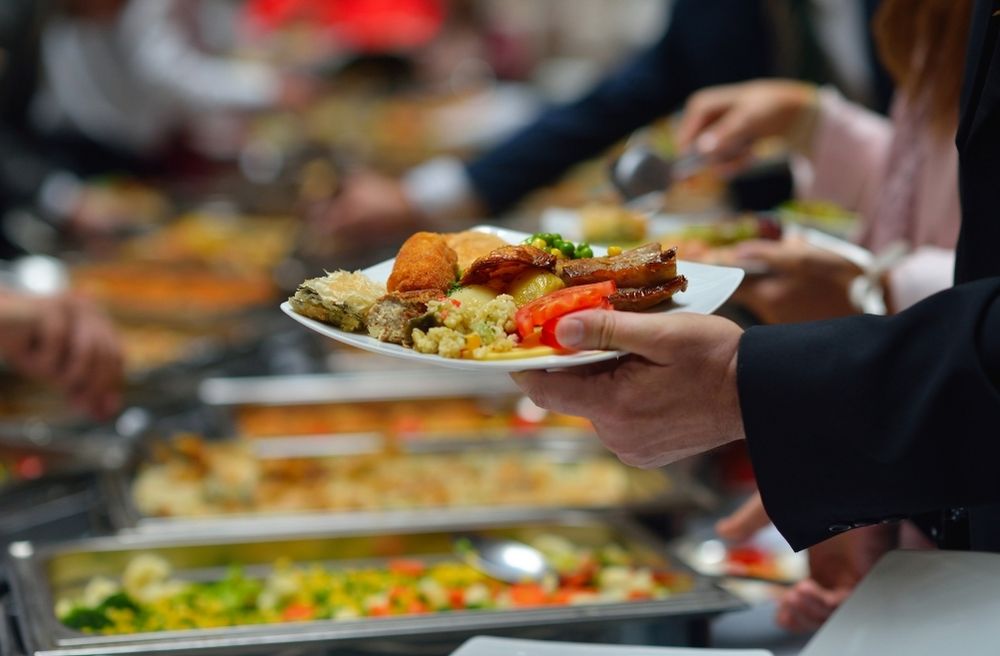 family buffet food