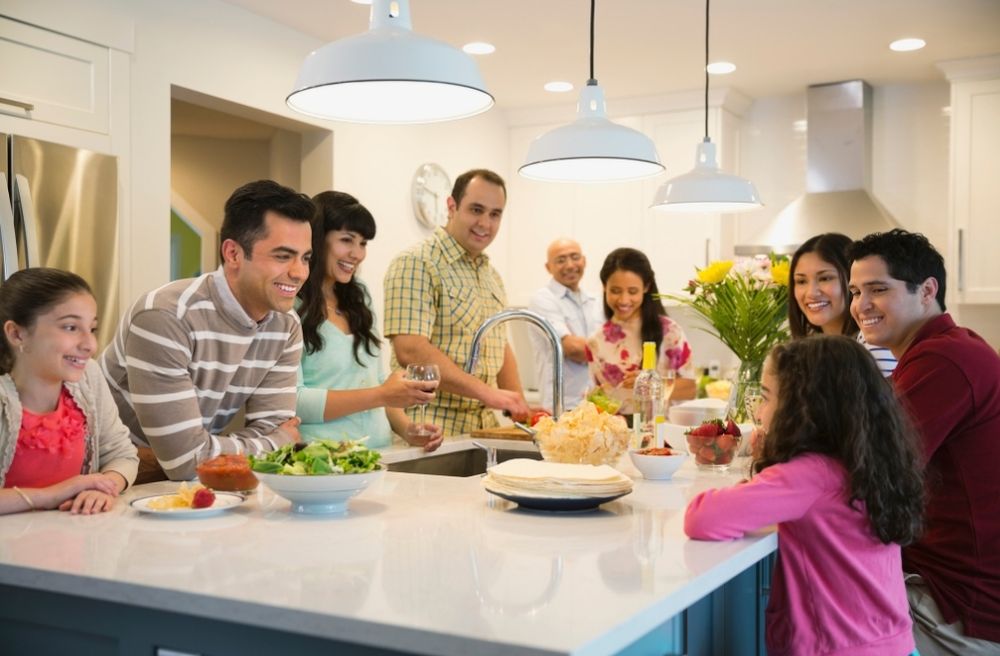 family choosing dinner
