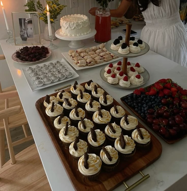 family dessert table