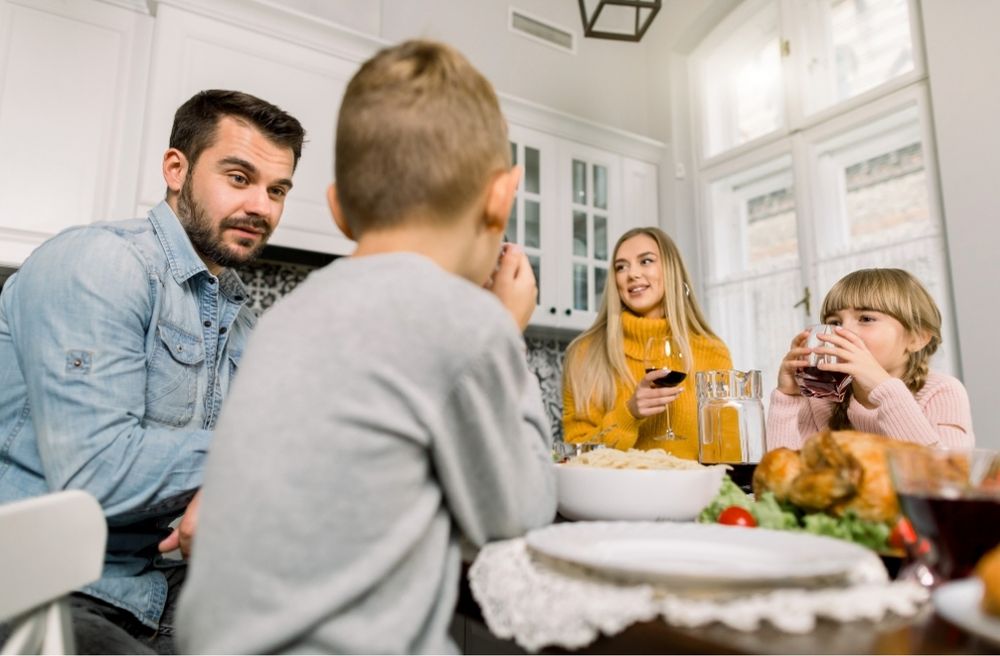 family dinner conversation