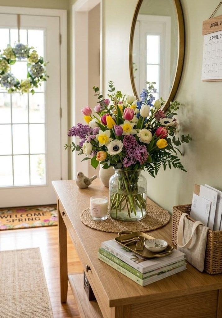 flower entryway decor