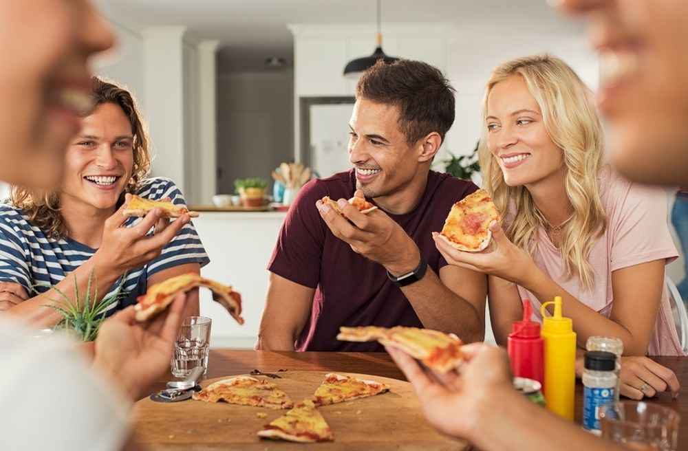 friends enjoying new home