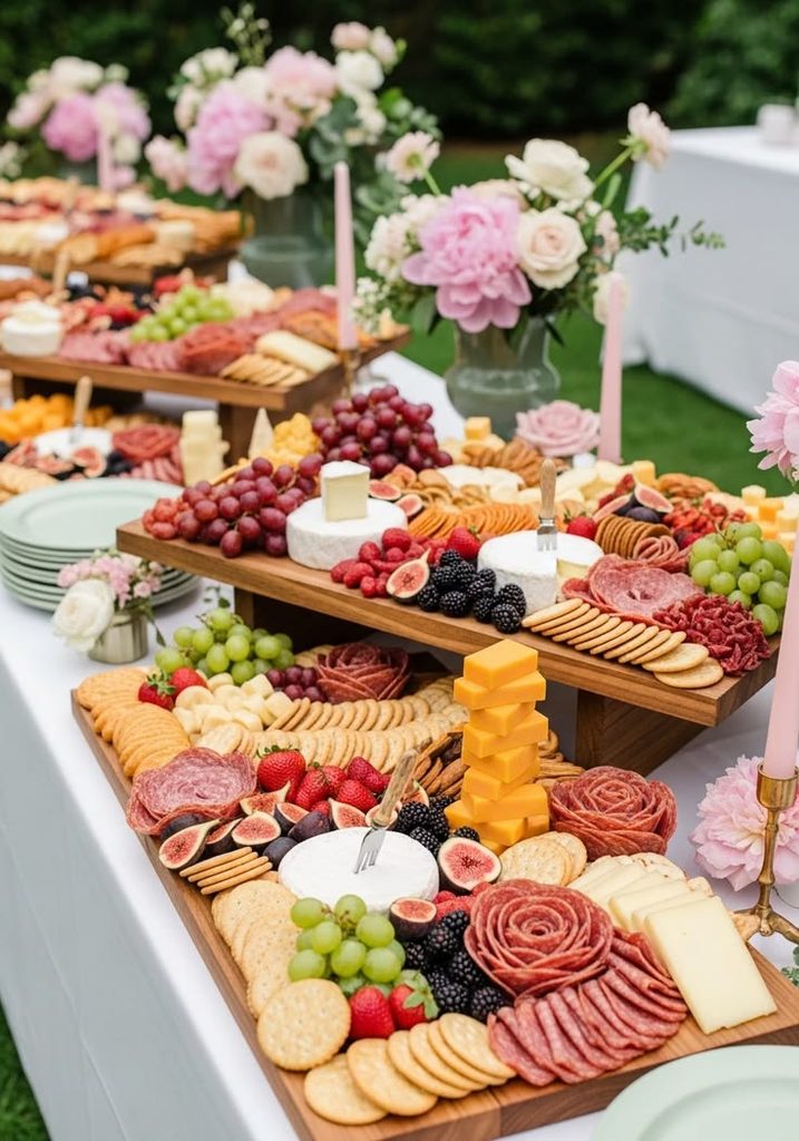 garden party charcuterie table