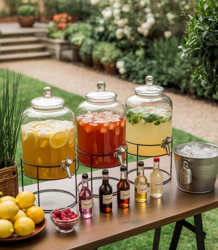 garden party drink station