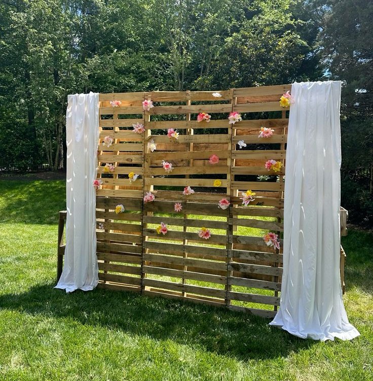 garden photo backdrop flowers