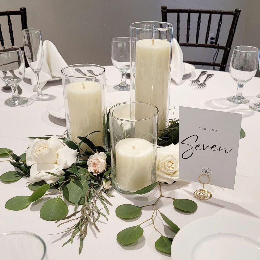 glass candle centerpiece