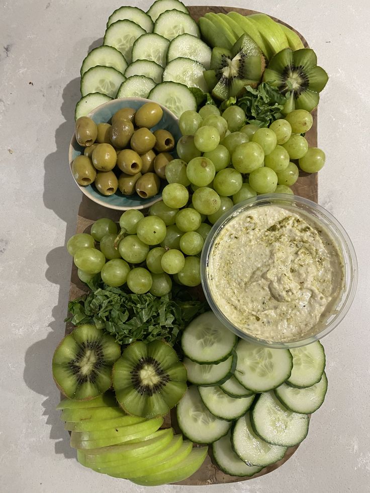 green charcuterie board