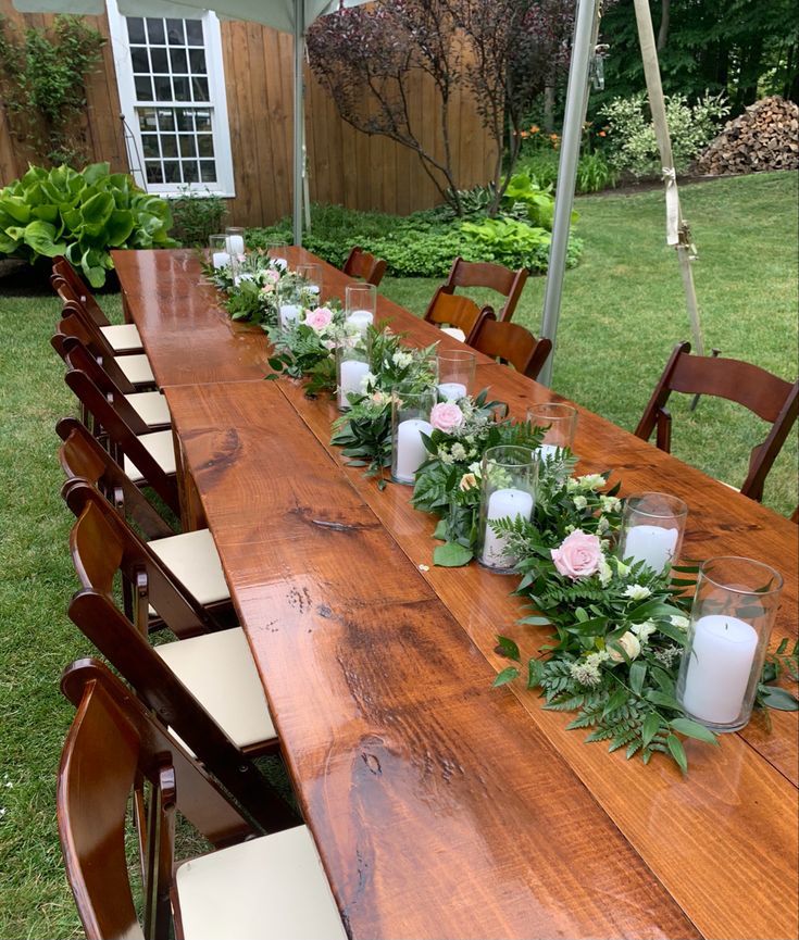 greenery table runner outdoor