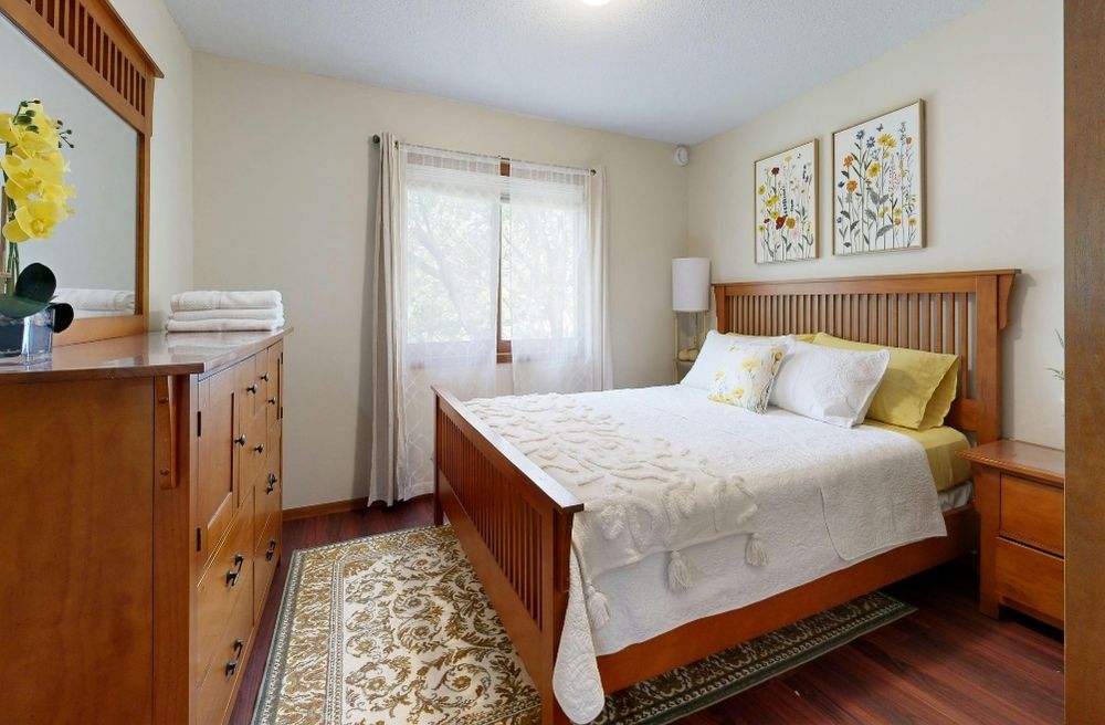 guest bedroom natural wood furniture