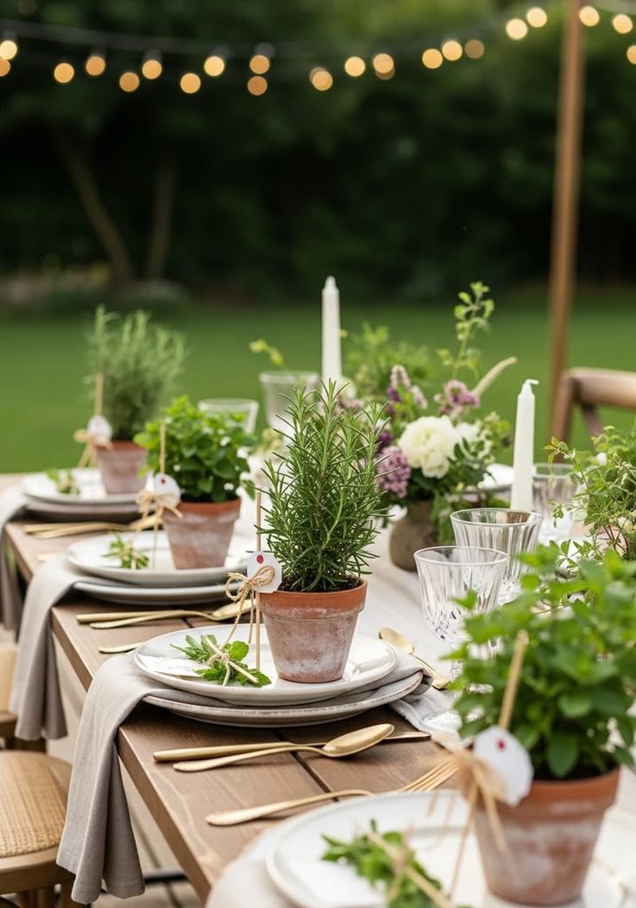 herb garden table decor