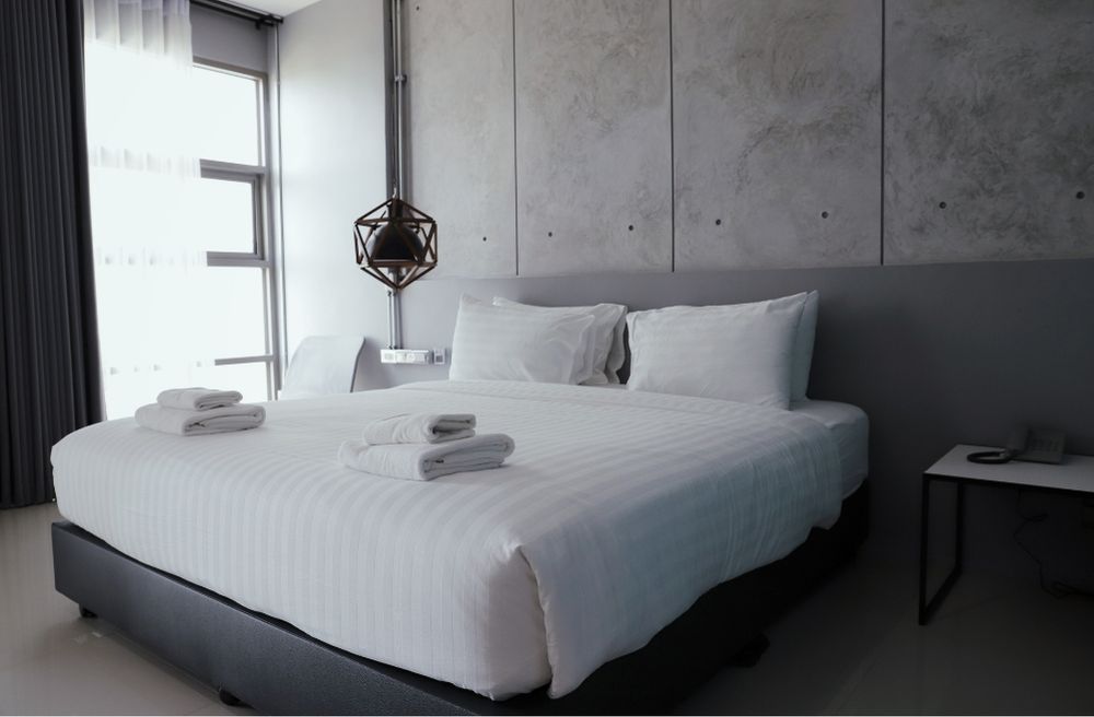 layered cozy guest bed