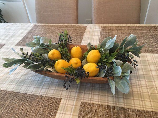 lemon bowl table centerpiece