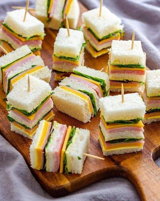 mini sandwich charcuterie board