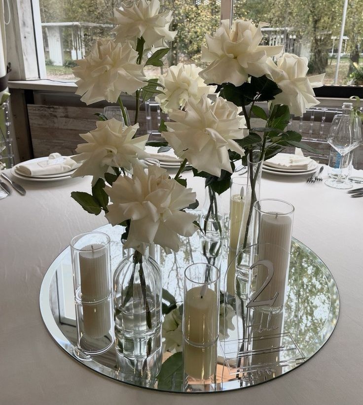mirror candle centerpiece