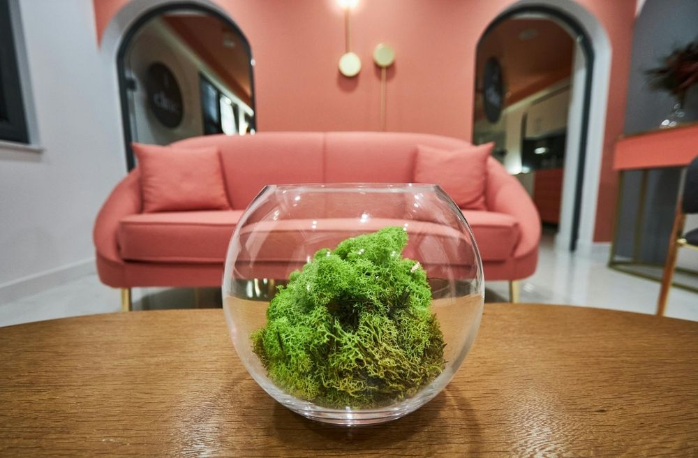 moss greenery bowl centerpiece