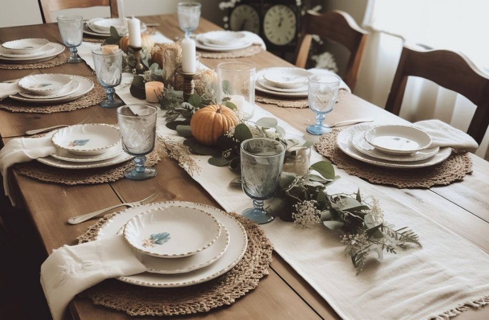 neutral tablescape