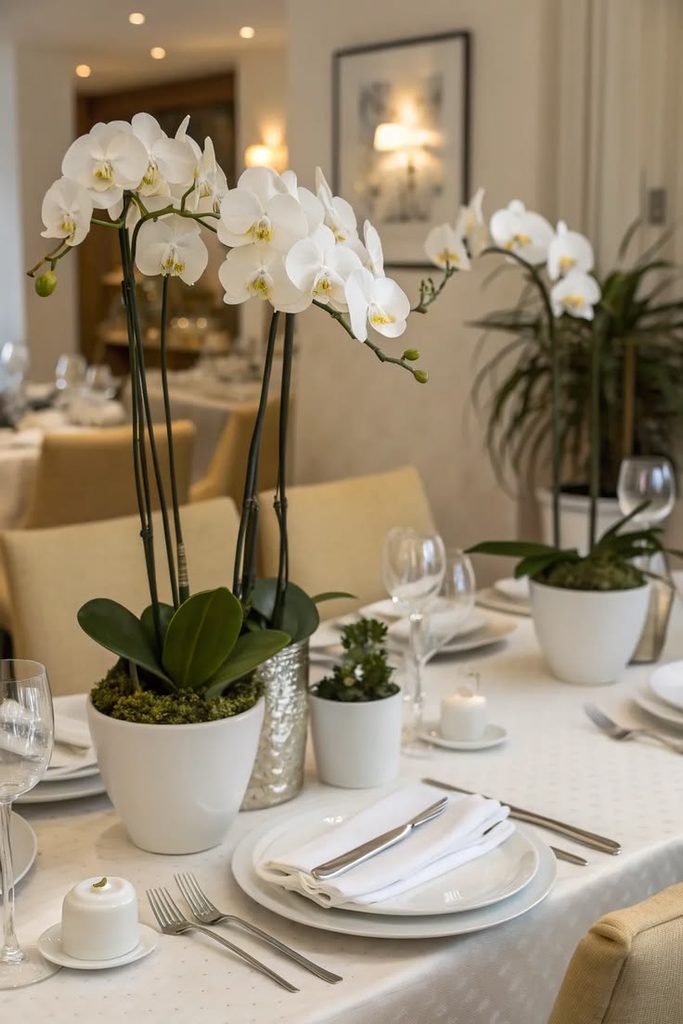 orchid tablescape