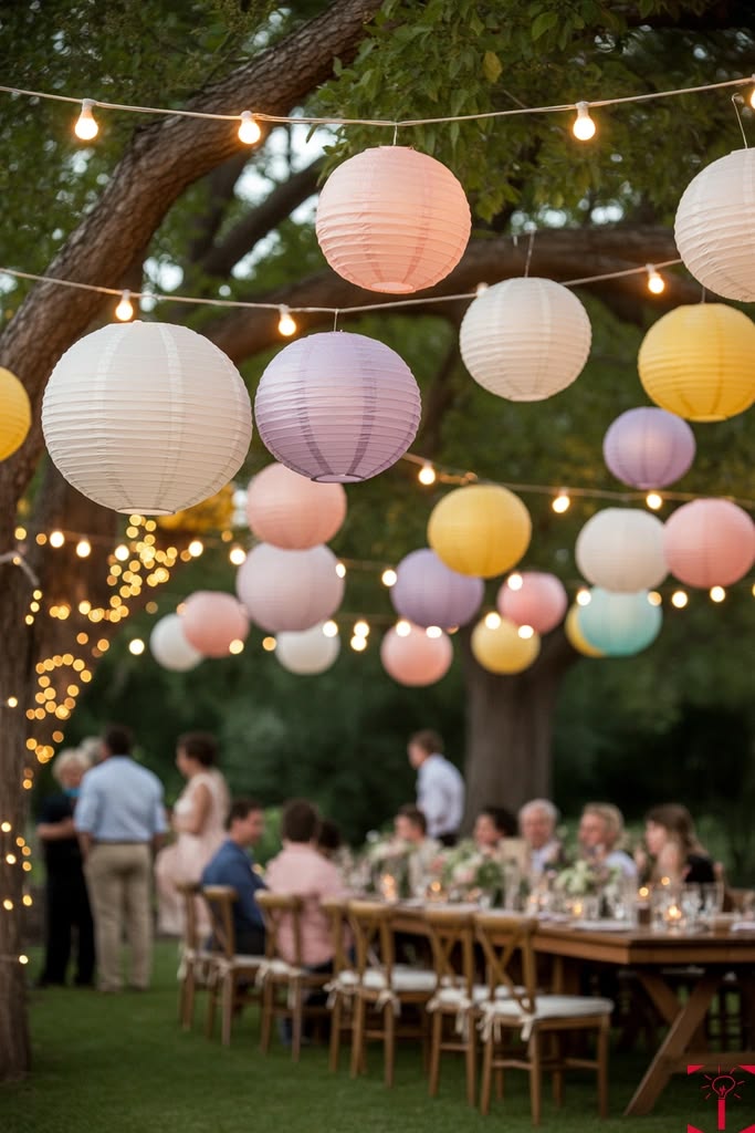 outdoor paper lantern party