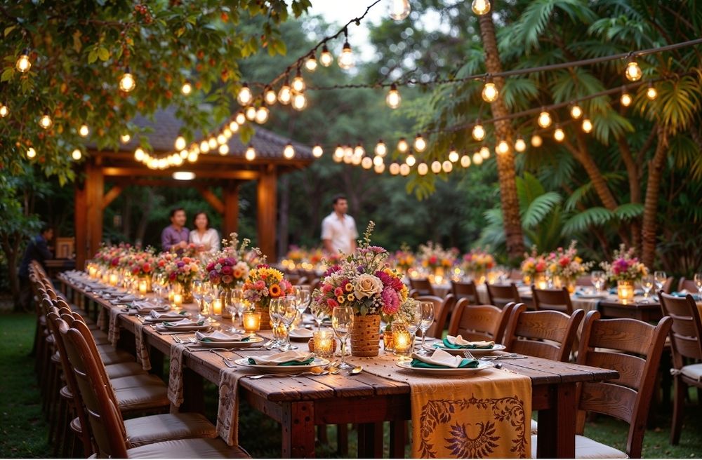 outdoor party string lights