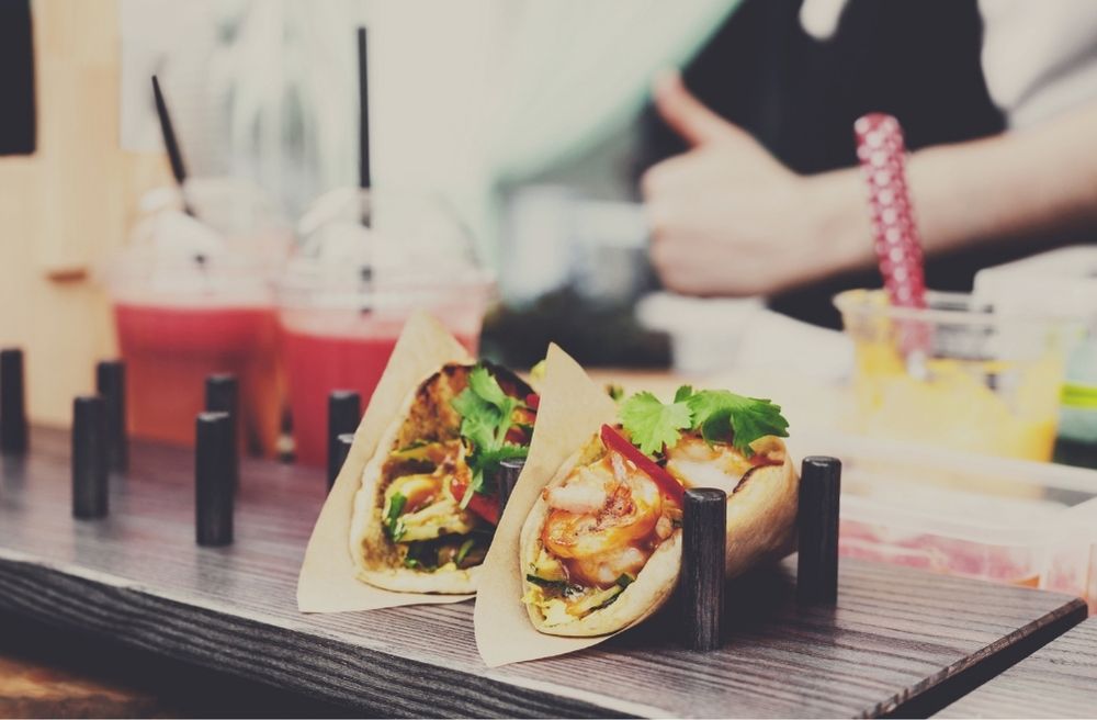 outdoor taco bar