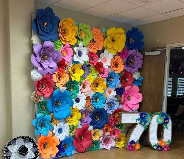 paper flower wall party