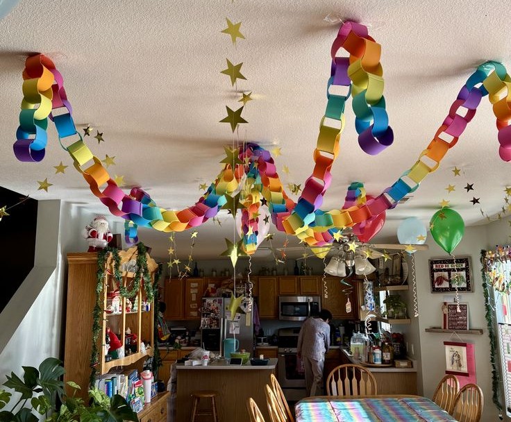 paper garland party decor