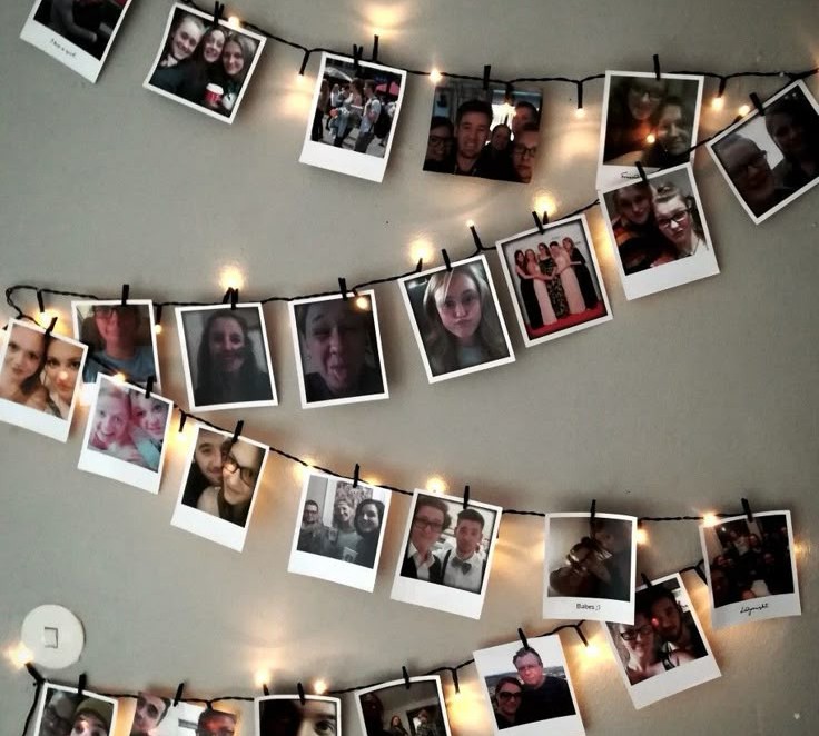 party photo memory wall