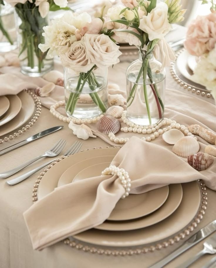 pearl table setting