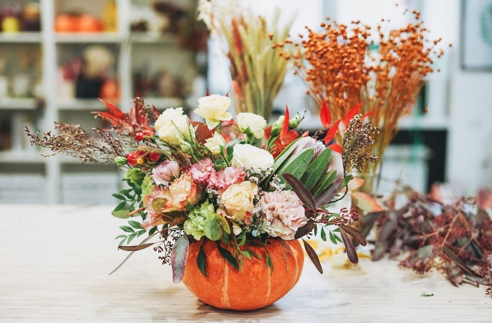 seasonal flower arrangement