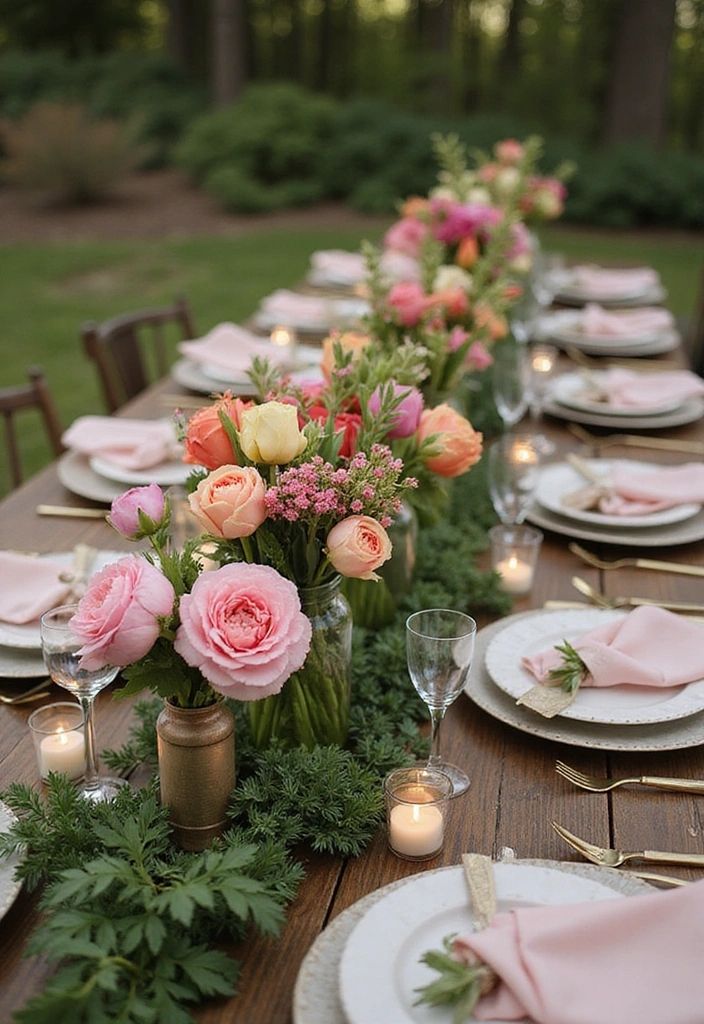 spring flowers garden party decor