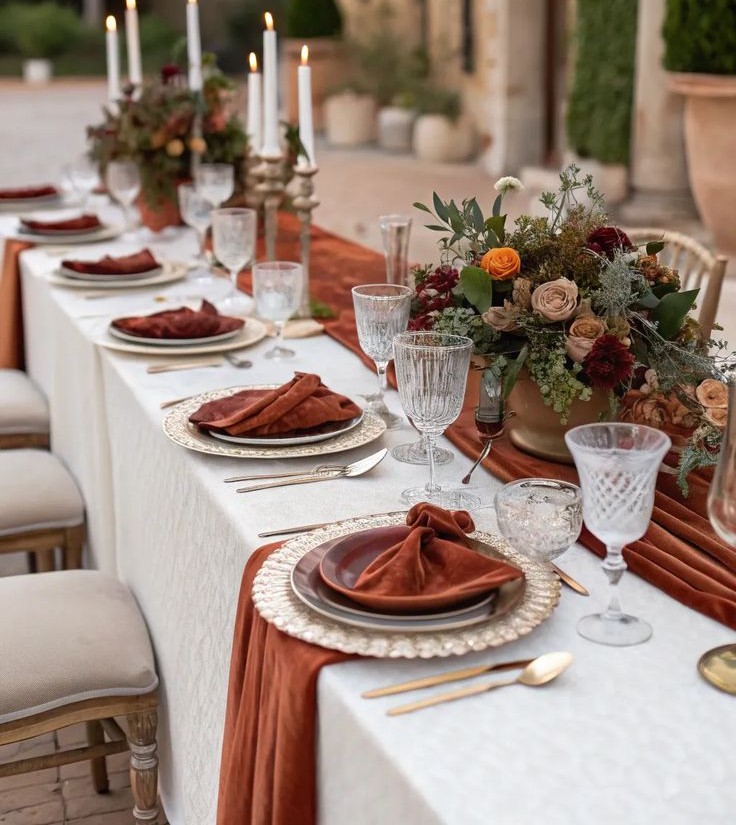 terracotta tablescape
