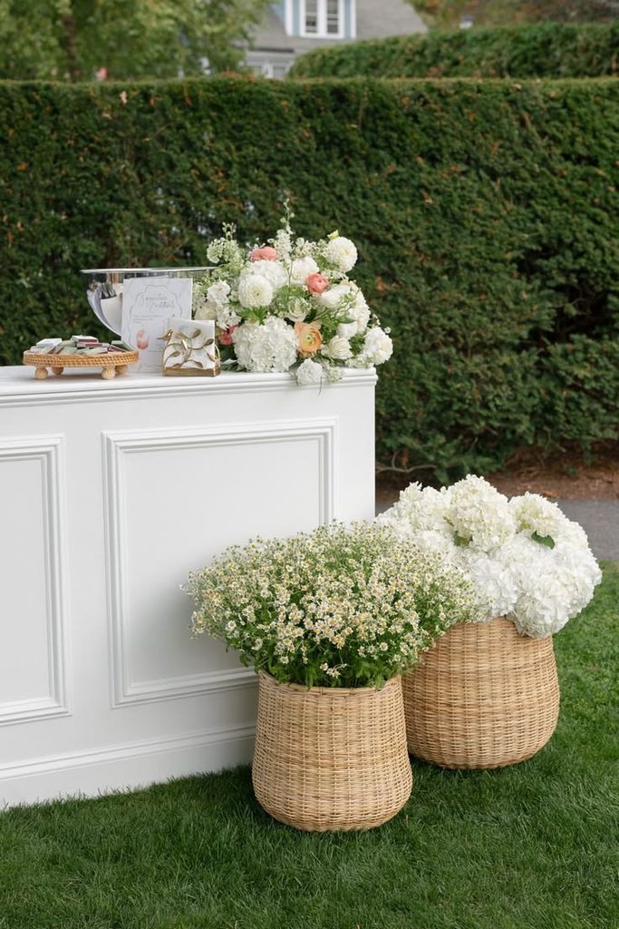 woven baskets outdoor decor