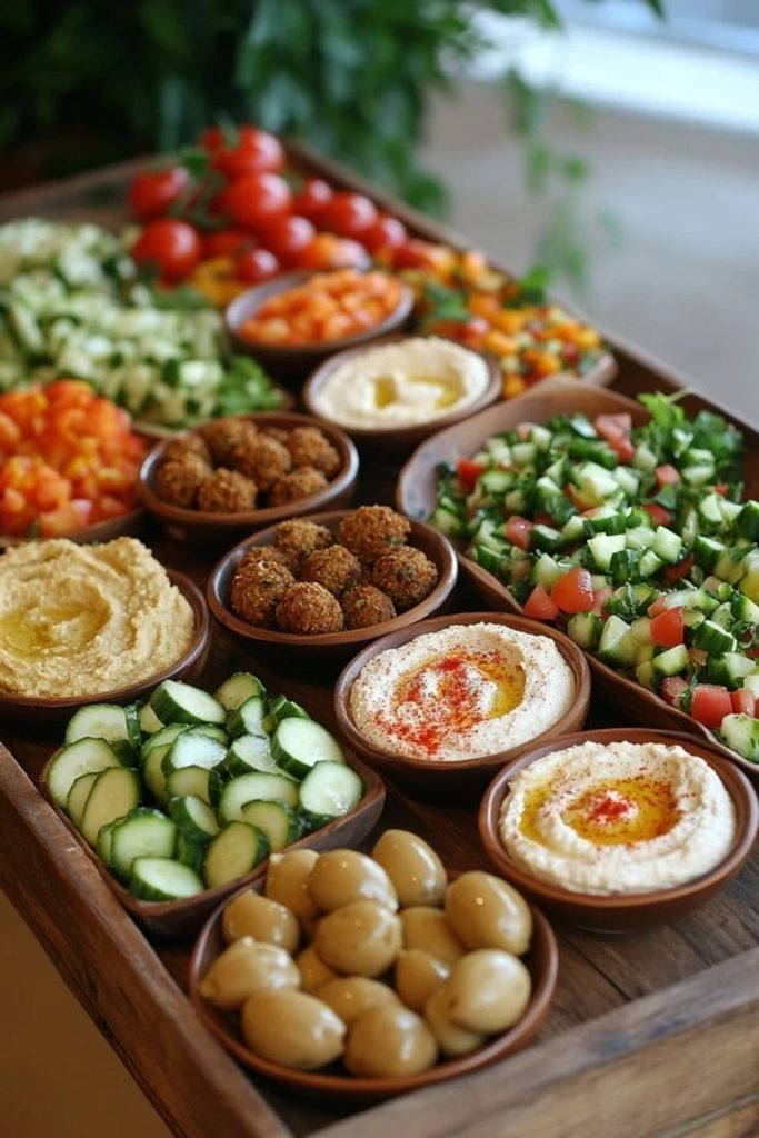 Mediterranean appetizer table