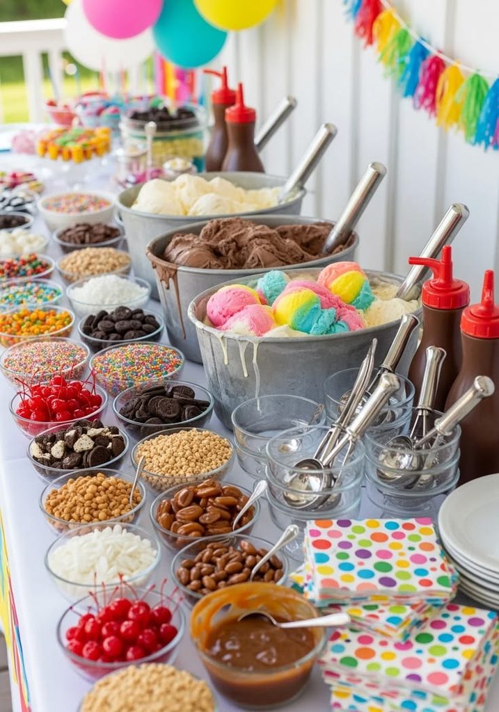 backyard ice cream party