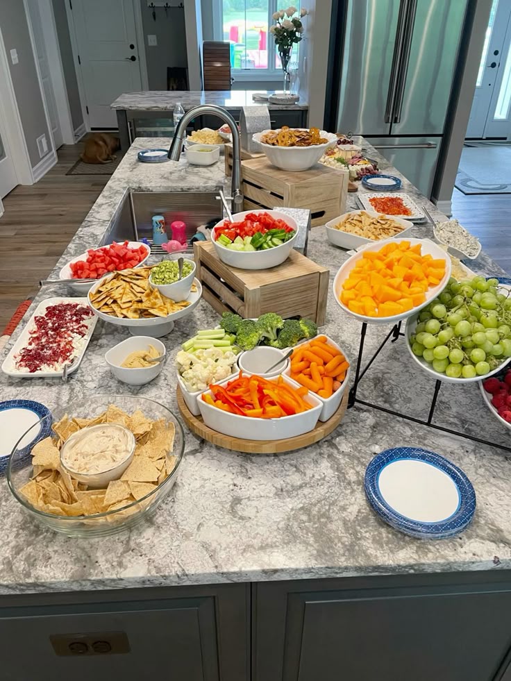 coordinated appetizer table