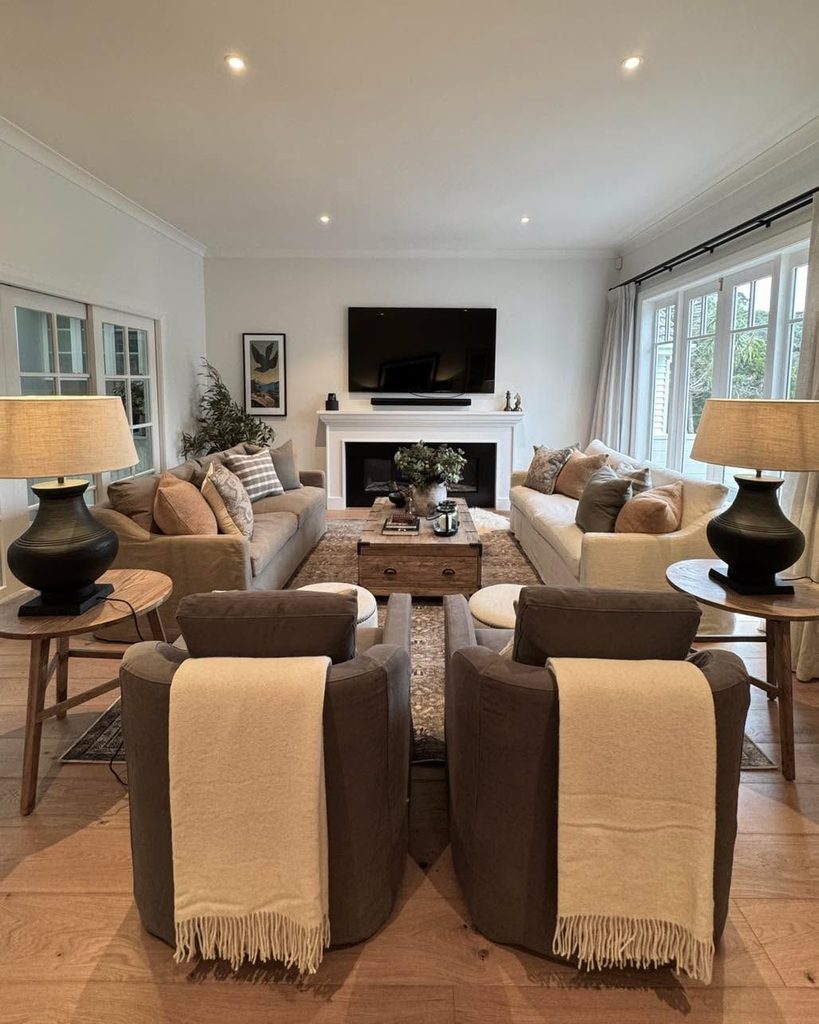 cozy living room seating arrangement