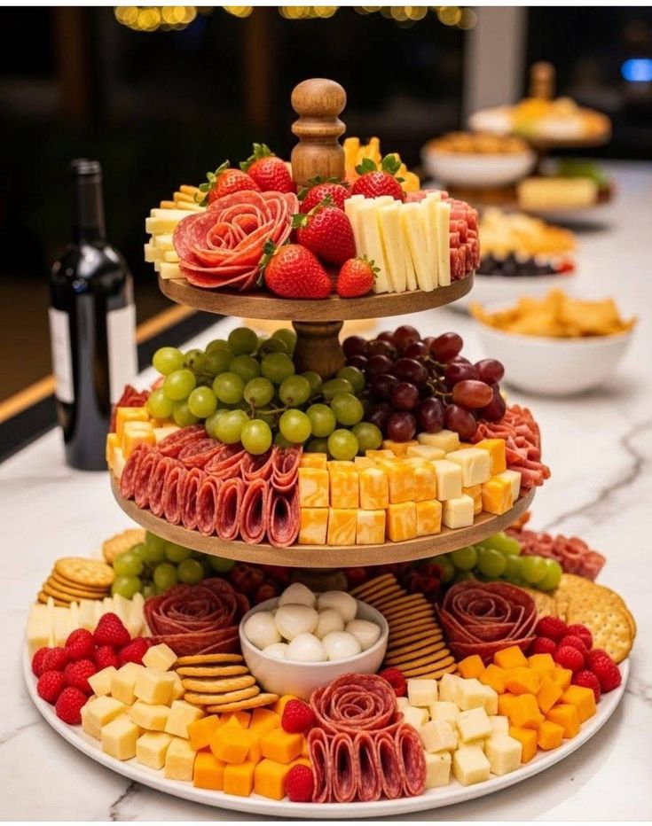 elevated fruit platter
